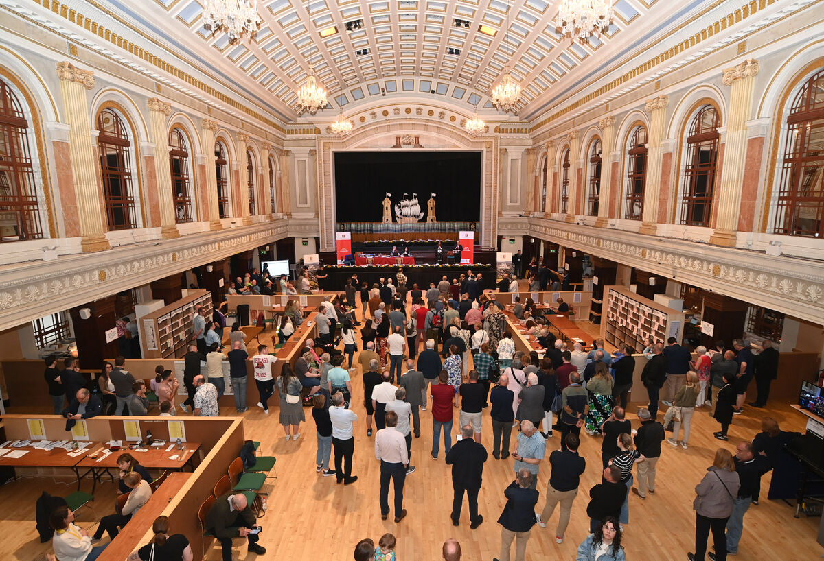 General scene at the count centre at City Hall today. Pic: Larry Cummins