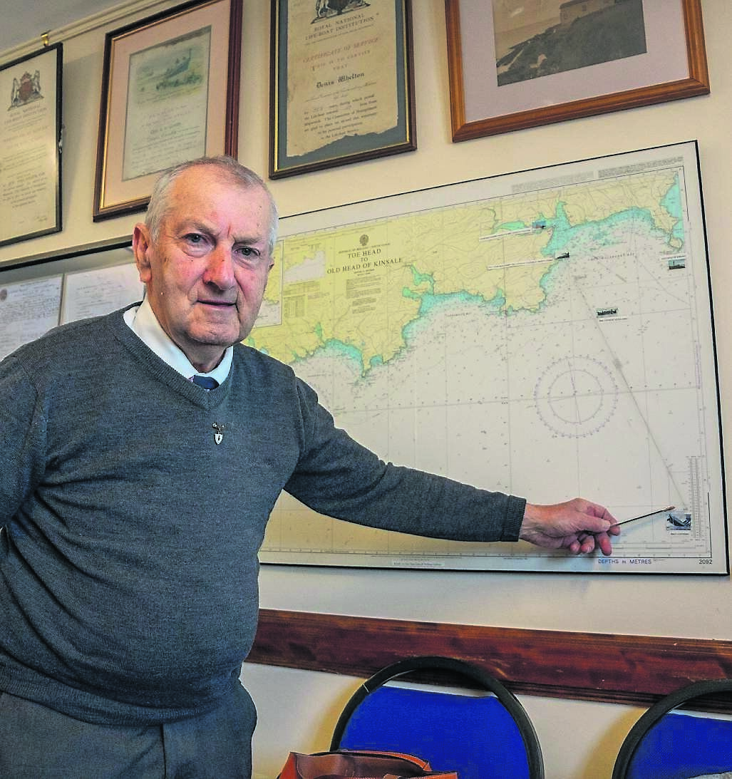 Diarmuid O’Mahoney explains about Courtmacsherry RNLI’s involvment in the rescue mission after the Lusitania sank off the Cork coast in 1915. Diarmuid O’Mahoney explains about Courtmacsherry RNLI’s involvment in the rescue mission after the Lusitania sank off the Cork coast in 1915.