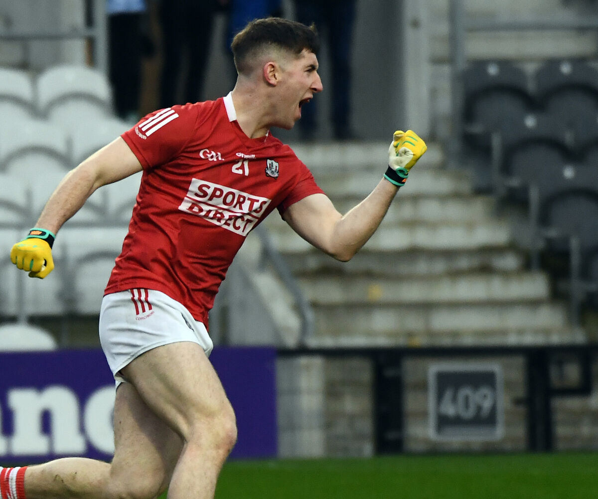 Cork's Blake Murphy celebrates his goal against Galway during Allianz league division 2 game at Pairc Ui Chaoimh. Picture: Eddie O'Hare Cork's Blake Murphy celebrates his goal against Galway during Allianz league division 2 game at Pairc Ui Chaoimh. Picture: Eddie O'Hare