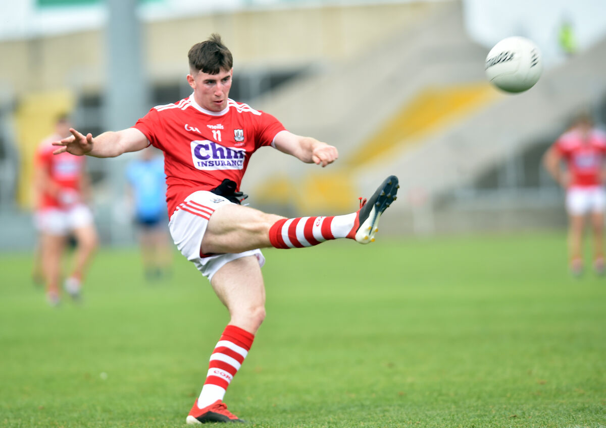 Cork's Blake Murphy in action against Dublin during the Eirgrid All Ireland under 20 football final at O'Moore park, Portlaoise Cork's Blake Murphy in action against Dublin during the Eirgrid All Ireland under 20 football final at O'Moore park, Portlaoise