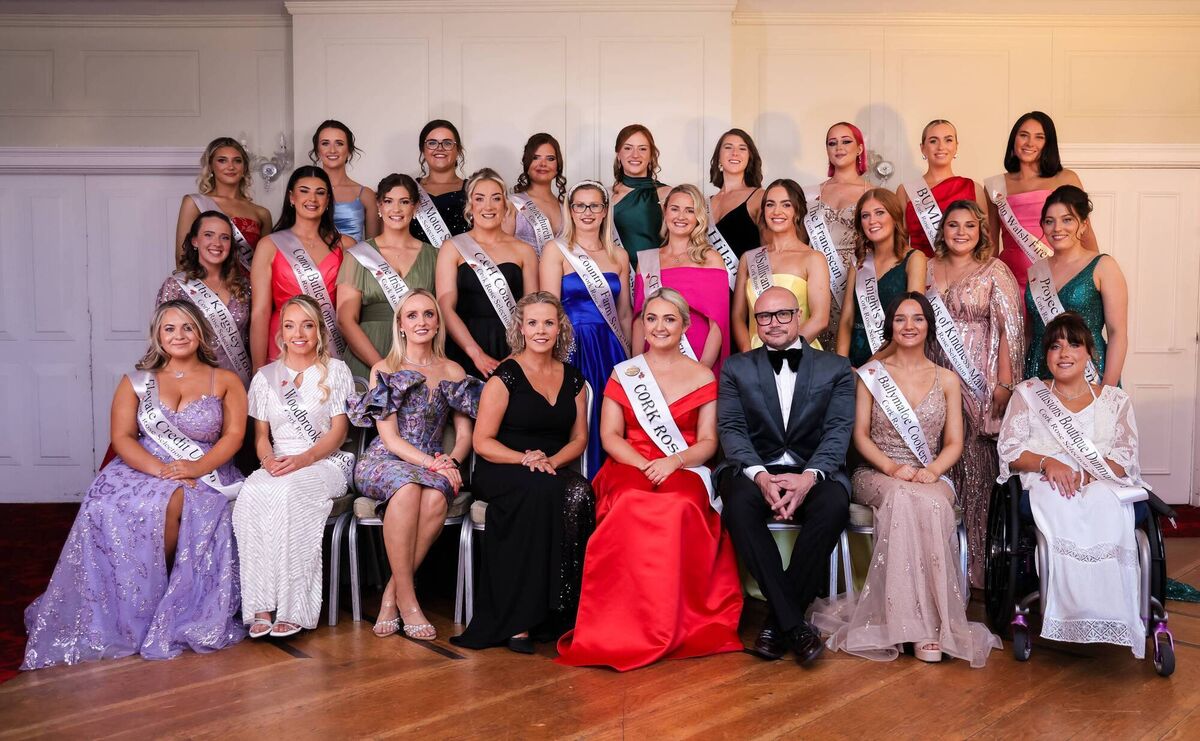 The 23 finalists at the annual Cork Rose selection last Saturday in the Rochestown Park Hotel. The winner, who will represent Cork at the Rose of Tralee in August, was Shauna O’Sullivan (middle row, fourth from right). Read an interview with her in WOW! today. Also pictured are the judging panel, Deborah Barrett (Cork Rose 2005), Olivia Walsh Murphy (Cork Rose 2001), and Steve Cox, Sales &amp; Marketing Manager, Rochestown Park Hotel. Picture: Ewelina Soltys