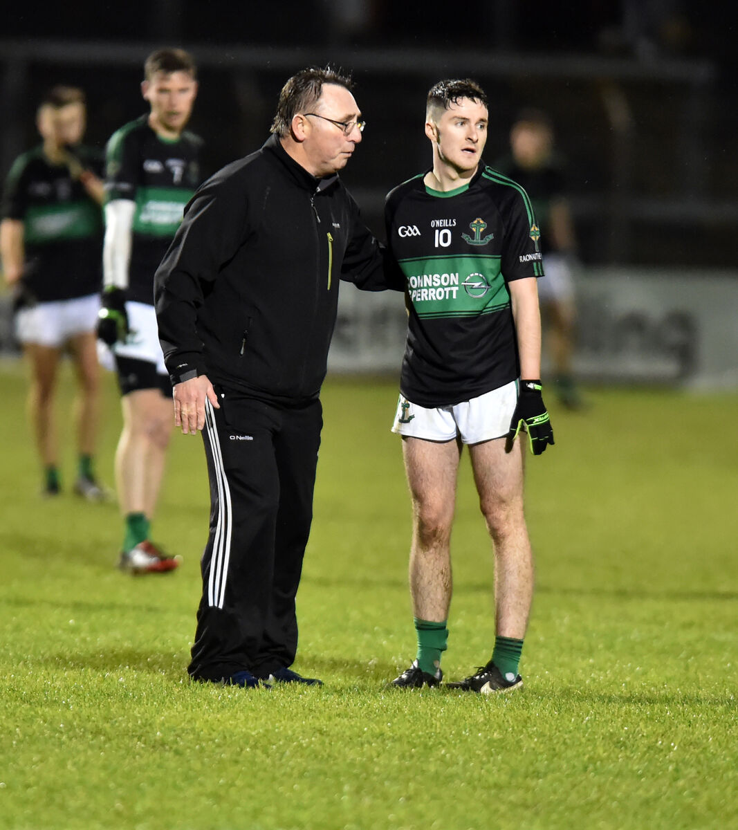 Nemo Ranger selector Jimmy Kerrigan has words for Colm Kiely. Picture: Eddie O'Hare Nemo Ranger selector Jimmy Kerrigan has words for Colm Kiely. Picture: Eddie O'Hare