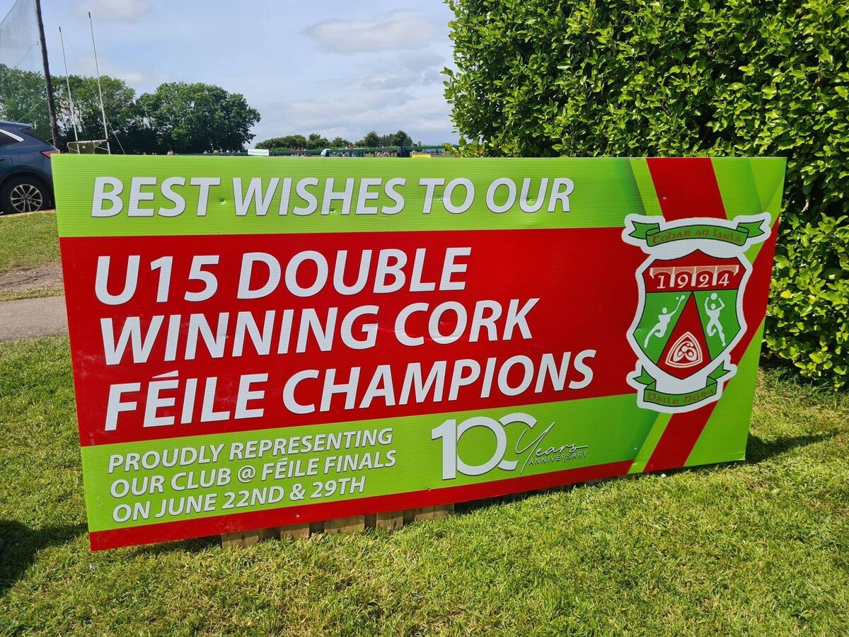 One of many posters around Ballinora parish ahead of the Féile.