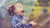 Happy in rain