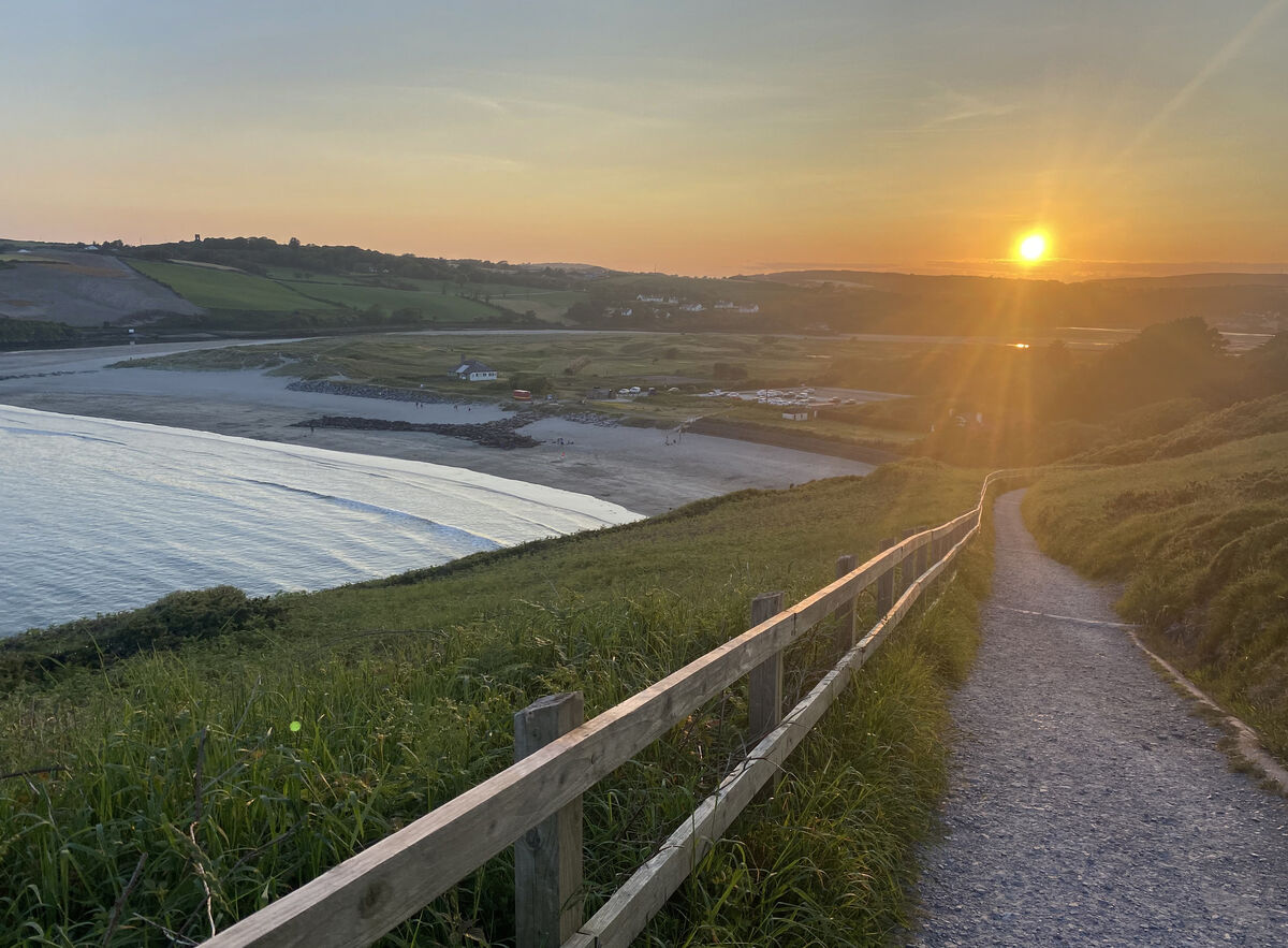 Sun setting over Rosscarbery with The Warren beach in West Cork. Picture; Eddie O'Hare Sun setting over Rosscarbery with The Warren beach in West Cork. Picture; Eddie O'Hare