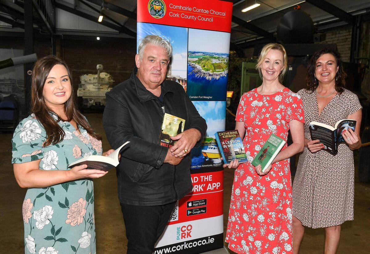 Michelle Russell, Spike Island marketing manager, with authors Conal Creedon, Michelle Dunne and Sinead Donnelly, Cork County Council tourism department, at the launch of last year's Spike Island Literary Festival. Michelle Russell, Spike Island marketing manager, with authors Conal Creedon, Michelle Dunne and Sinead Donnelly, Cork County Council tourism department, at the launch of last year's Spike Island Literary Festival.