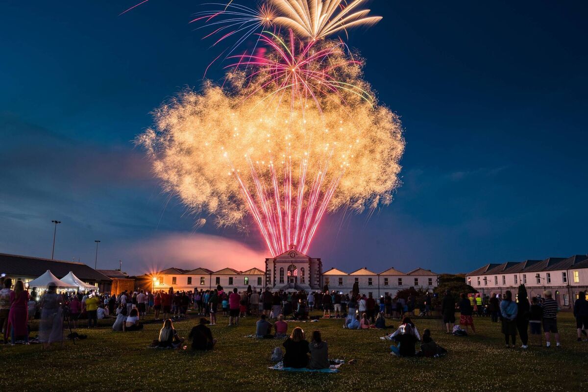 Fireworks light up Fort Mitchel on Spike Island and across Cork Harbour to celebrate Independence Day on Spike Island. Fireworks light up Fort Mitchel on Spike Island and across Cork Harbour to celebrate Independence Day on Spike Island.