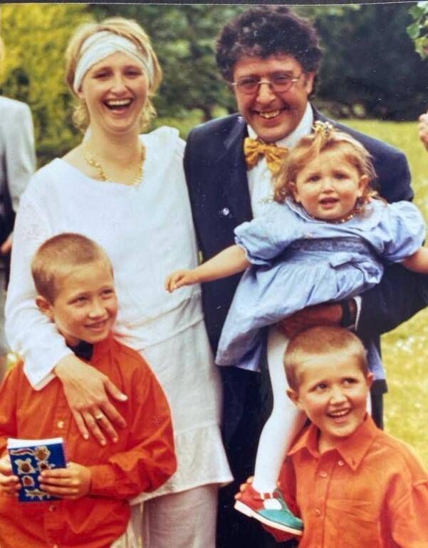 Sabine Lenz and Len Lipitch with their three children.