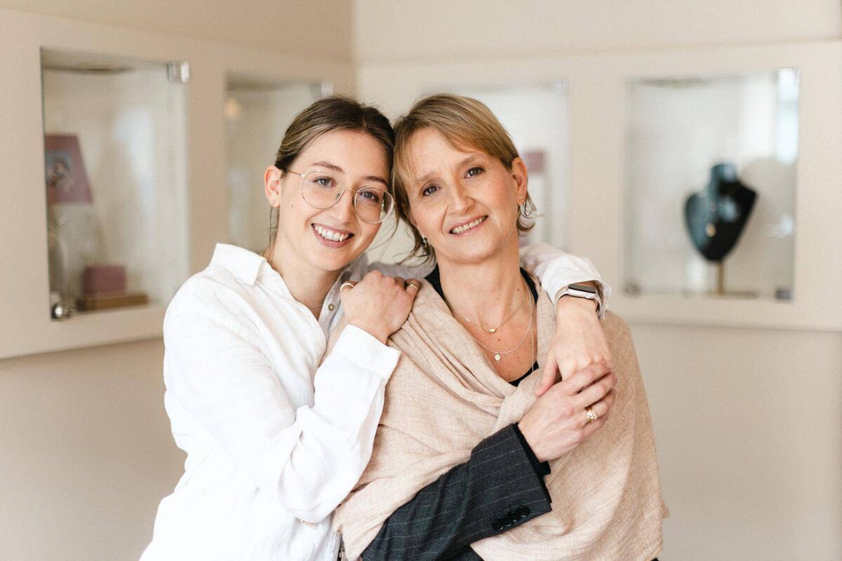 Sabine with daughter Anna-Leah who has joined her in the jewellery business and will take over from her mum.