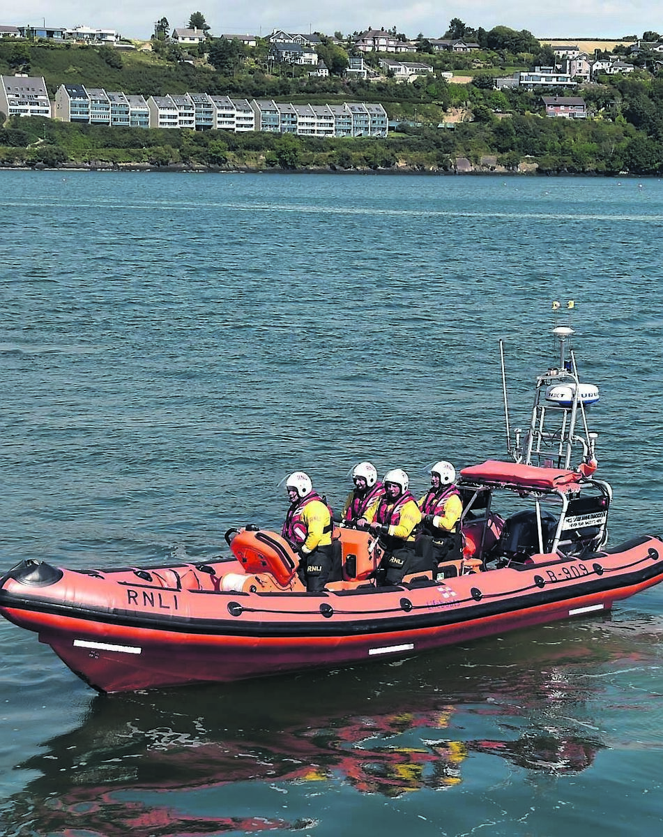 Kinsale RNLI crew members on their newly-christened lifeboat Miss Sally Anne in 2019. Pcture: Eddie O’Hare