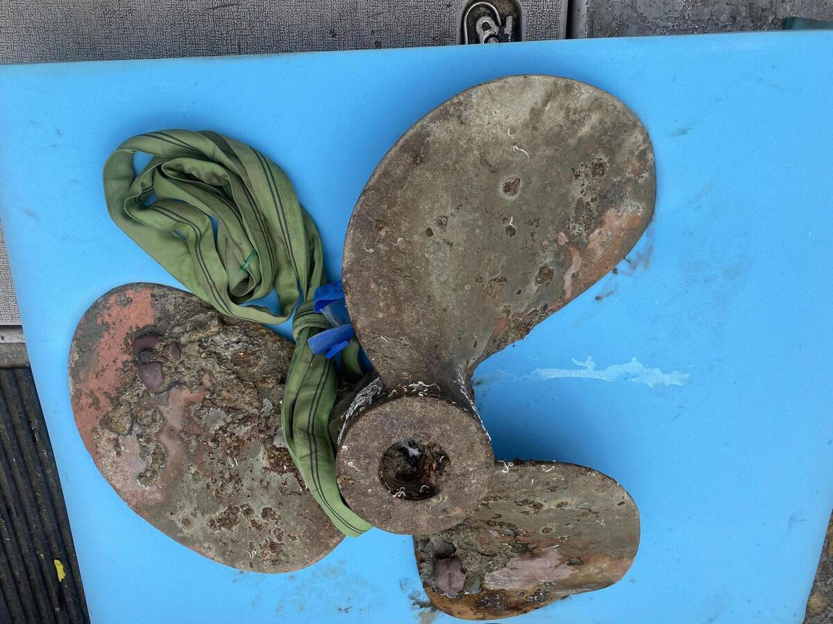 The propeller found off the coast of Cork. 