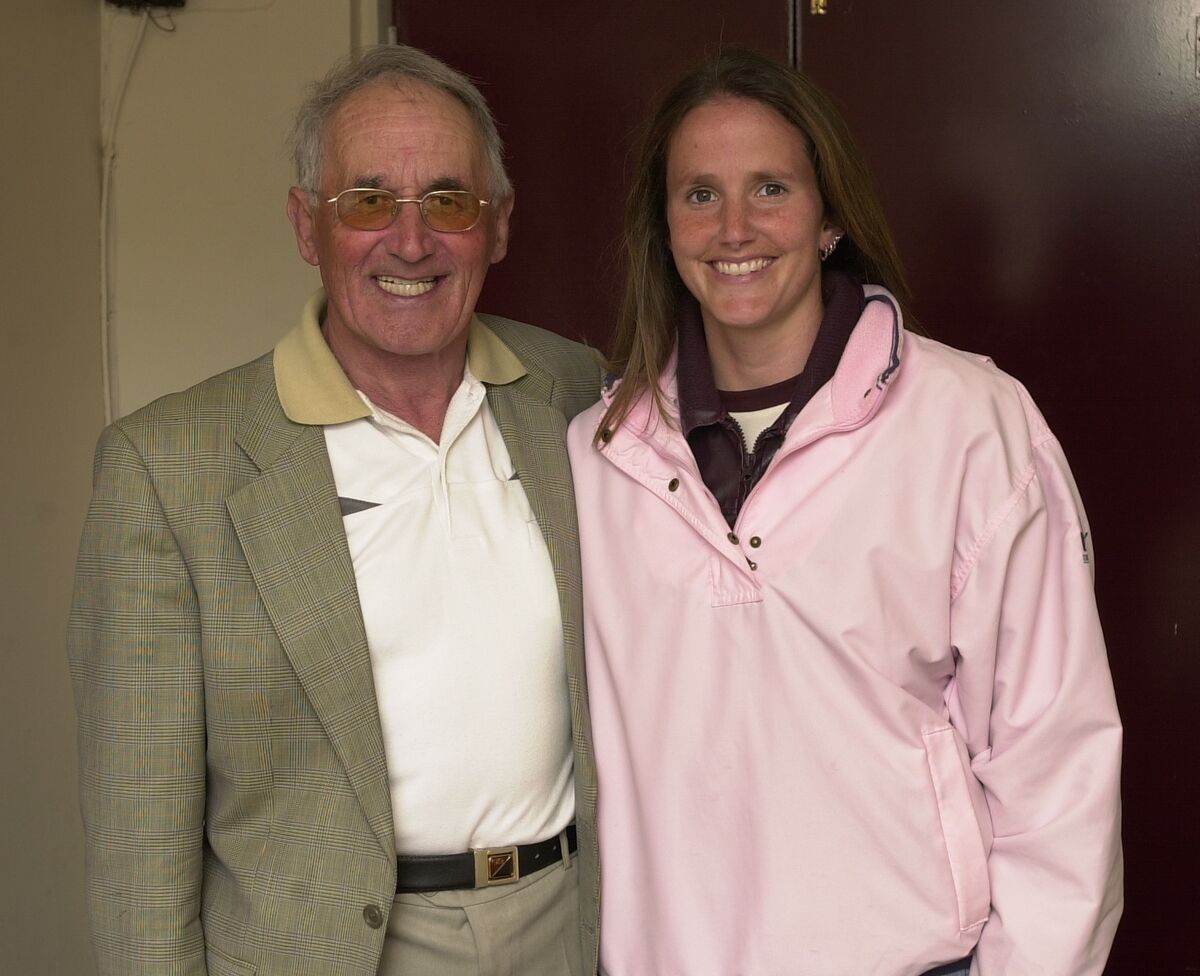 Harlequins Cyril Daunt and Karen O'Brien