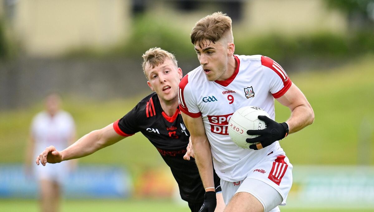Cork's Ian Maguire in action against Paul Mathews of Louth last year in Navan. Picture: Seb Daly/Sportsfile