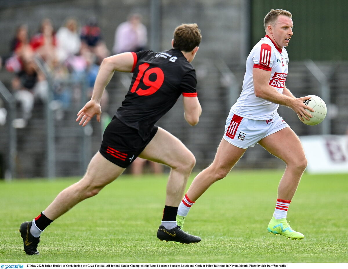 Brian Hurley on the move against Louth last season, he'll be a loss this weekend. Picture: Seb Daly/Sportsfile