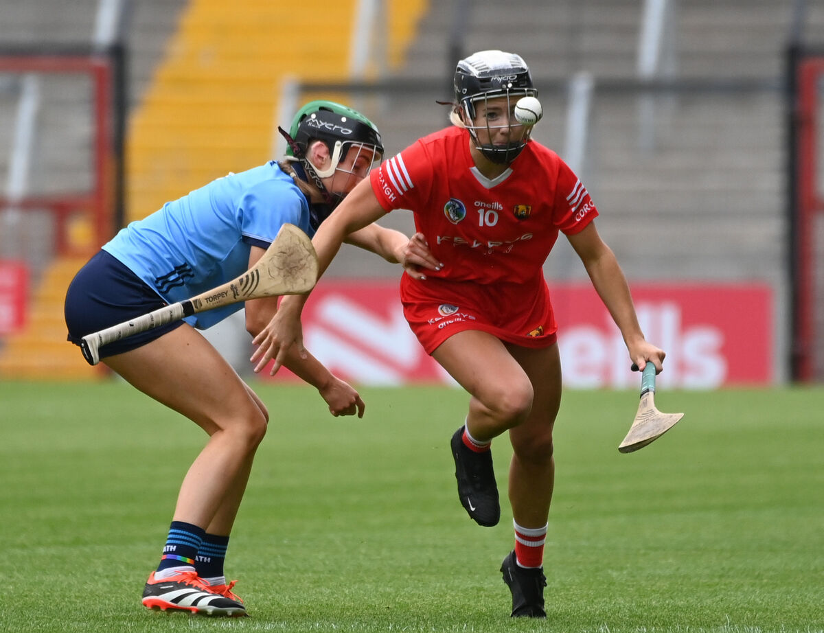  Cork's Saoirse McCarthy goes past Dublin's Aoife McKearney during their championship clash. Picture: Eddie O'Hare