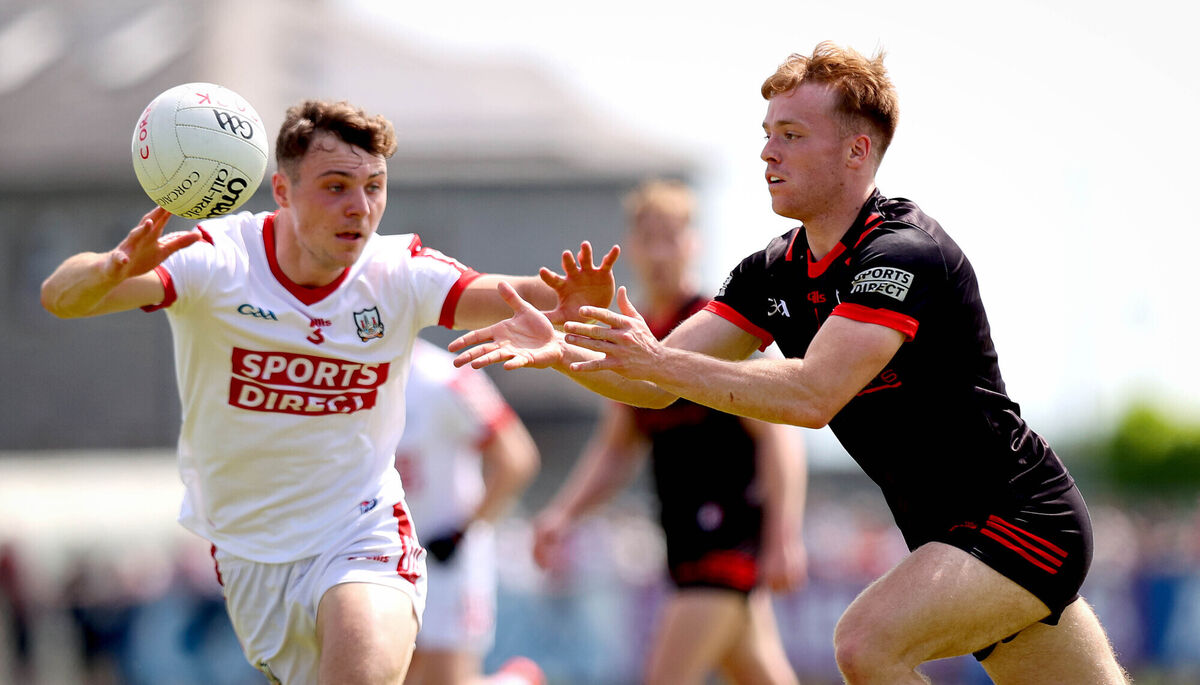 Louth’s Ciarán Keenan under pressure from Daniel O' Mahony of Cork. Picture: INPHO/Ryan Byrne Louth’s Ciarán Keenan under pressure from Daniel O' Mahony of Cork. Picture: INPHO/Ryan Byrne