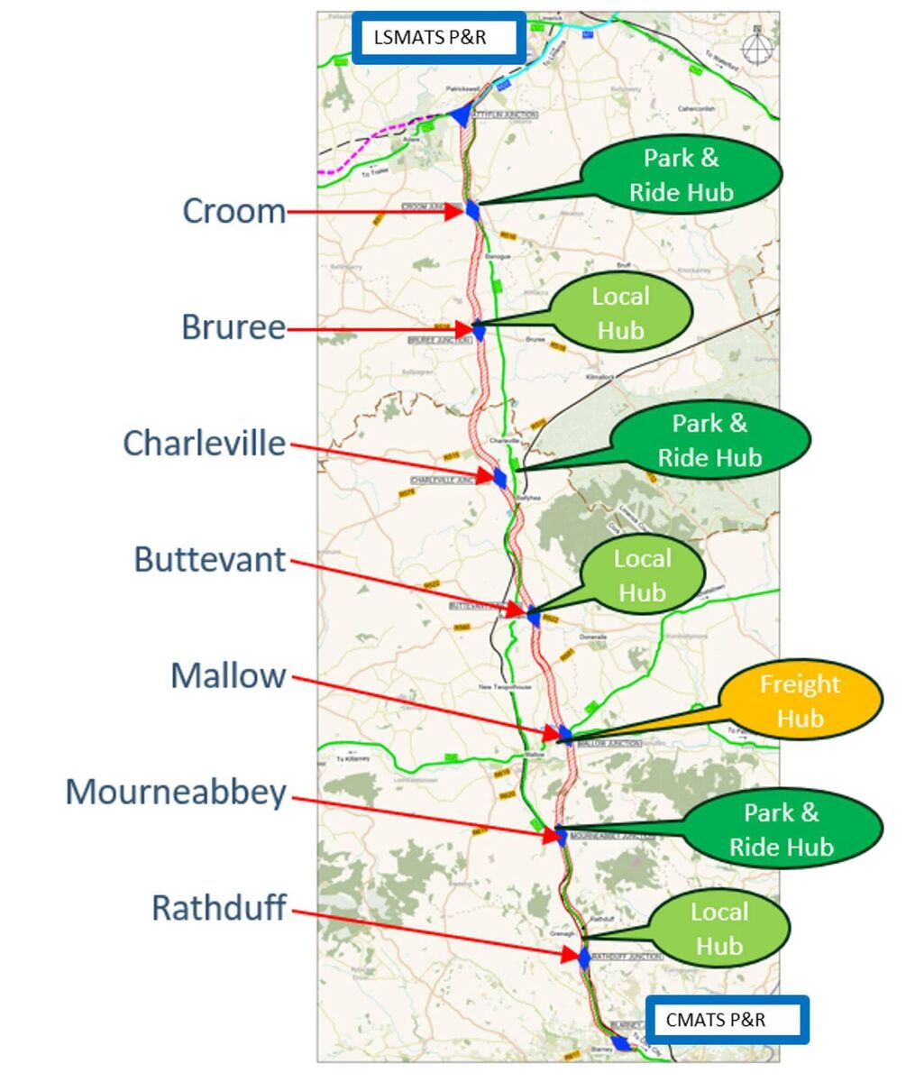 Proposed local transport mobility hubs. Proposed local transport mobility hubs.