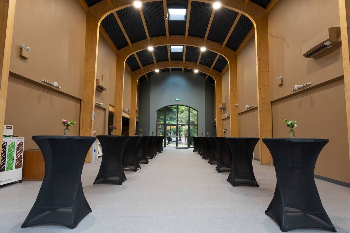 The atrium at the €5.5 million state-of-the-art Education, Conservation and Research Center (ECRC) at Fota Wildlife Park.