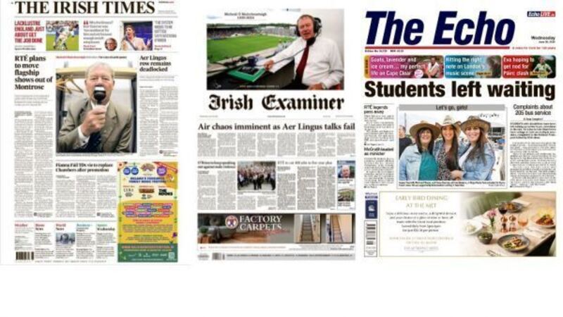 What the papers say: Wednesday's front pages What the papers say: Wednesday's front pages