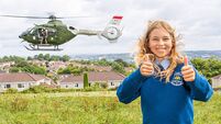 Irish Air Corps helicopter pays a flying visit to Cork school  