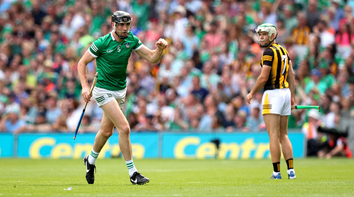 RELIABLE: Limerick’s Diarmaid Byrnes celebrates a score against Kilkenny last July. Picture: INPHO/Ryan Byrne