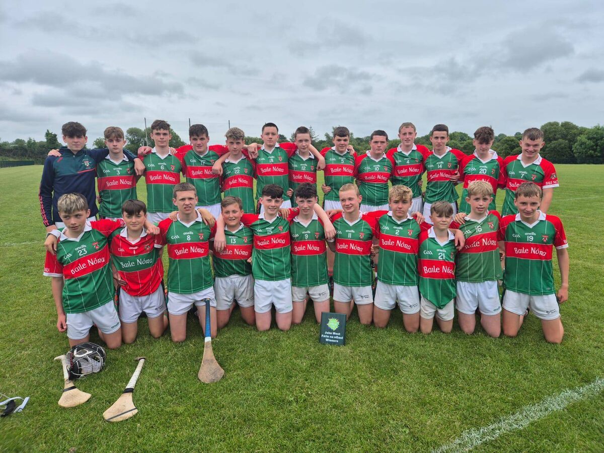 The Ballinora hurling team that won the Féile title.