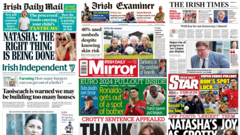 What the papers say: Tuesday's front pages