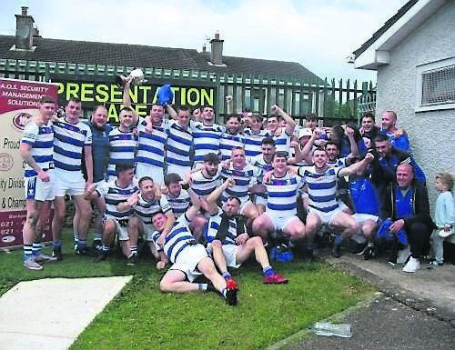 Ballyphehane, the Seandún Junior Football League 2 winners, celebrate at Ballinlough.