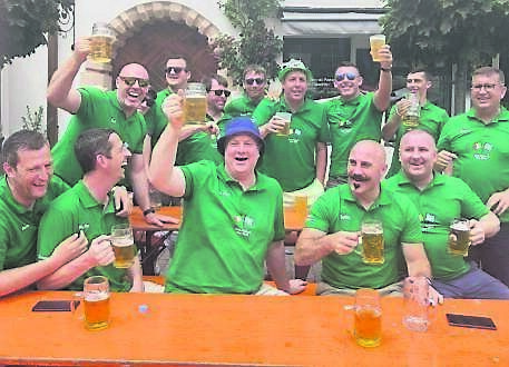 The Ringmahon Rangers over 35 side enjoying their trip to Germany, where they played a series of friendlies.