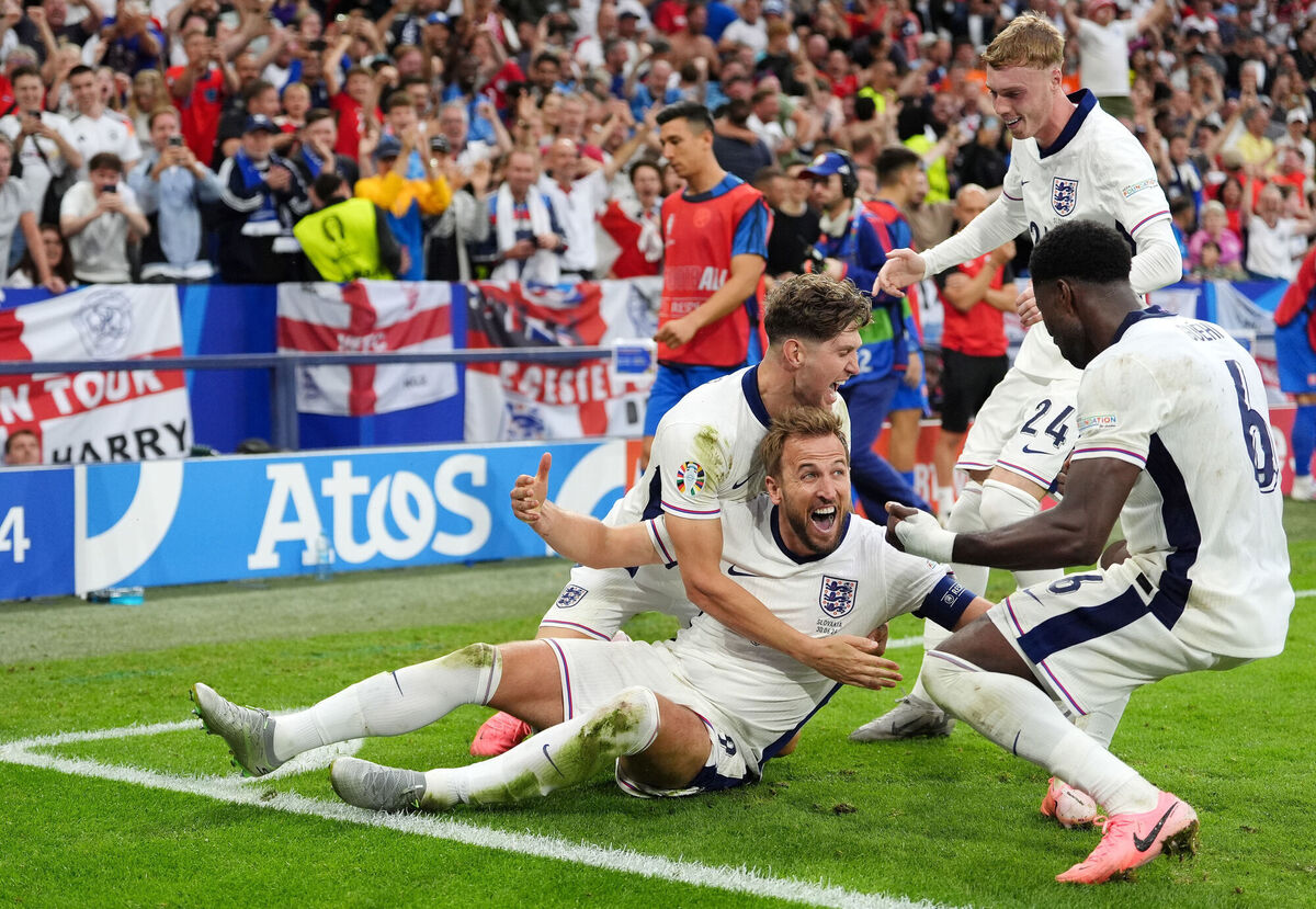England's Harry Kane celebrates after scoring their side's second goal of the game, on 106 minutes, in the round of 16 match at the Arena AufSchalke in Gelsenkirchen, Germany. Picture: Bradley Collyer/PA Wire England's Harry Kane celebrates after scoring their side's second goal of the game, on 106 minutes, in the round of 16 match at the Arena AufSchalke in Gelsenkirchen, Germany. Picture: Bradley Collyer/PA Wire