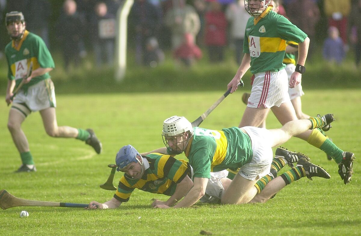 Glen Rovers Kieran O'Callaghan is pulled down by Castlelyons, Timmy McCarthy in the Senior Hurling Championship at Watergrasshill. Glen Rovers Kieran O'Callaghan is pulled down by Castlelyons, Timmy McCarthy in the Senior Hurling Championship at Watergrasshill.