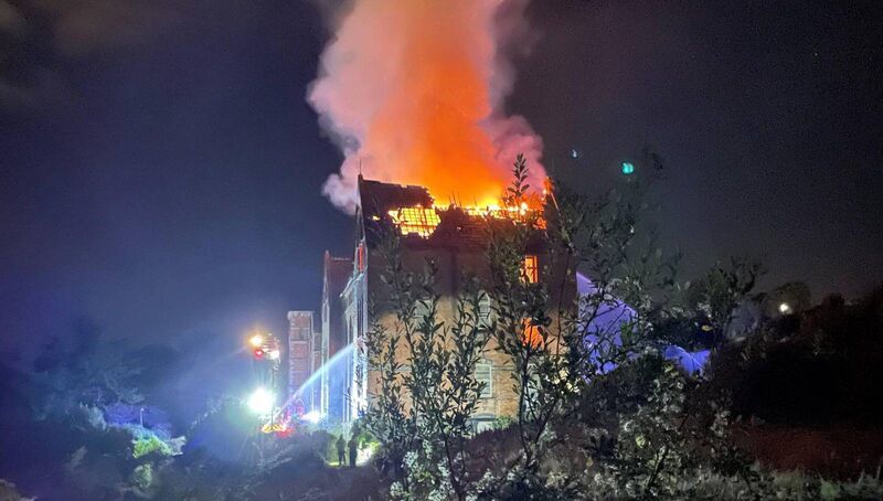 Crews from Cork Fire Brigade battle a fire at the former Good Shepherd convent and Magdalene laundry in Sunday's Well in September 2022. Picture: Donal O'Keeffe