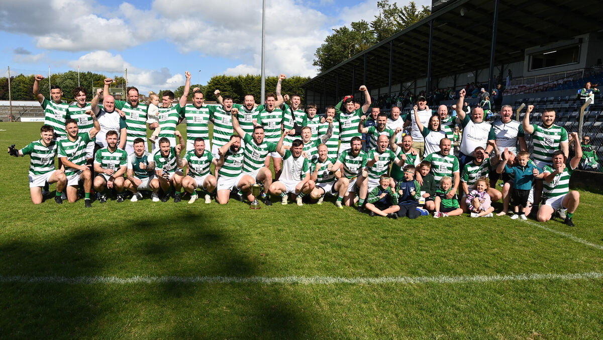 Ballinacurra players celebrate after defeating Grange in the McCarthy Insurance Group confined J'C'FC final at Pairc Ui Rinn. Picture: Eddie O'Hare
