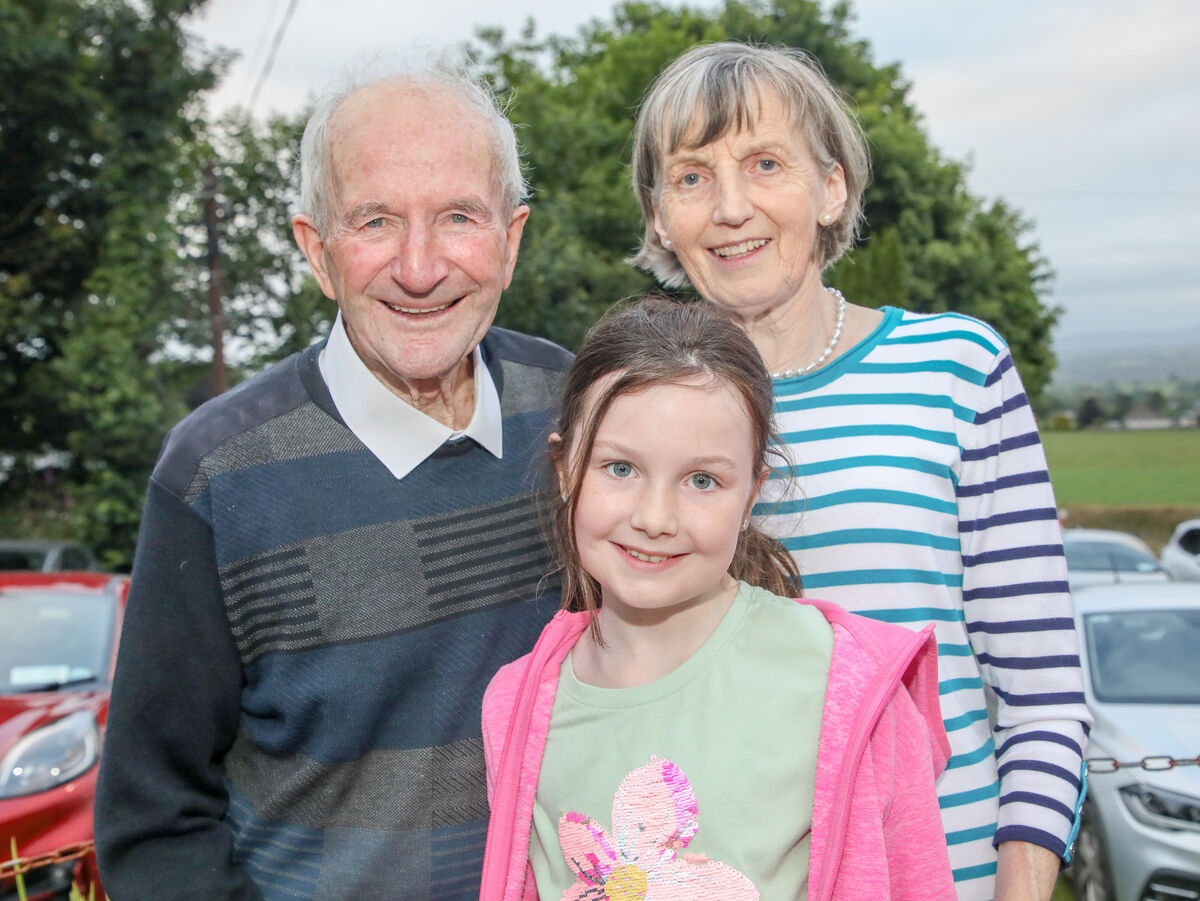 Maurice and Ann Ahern from Belgooly with their grand daughter Ciara O'Brien during Dancing at the Crossroads in Laharn Cross, Co. Cork. Picture: David Creedon Maurice and Ann Ahern from Belgooly with their grand daughter Ciara O'Brien during Dancing at the Crossroads in Laharn Cross, Co. Cork. Picture: David Creedon