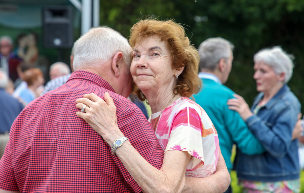 Mairéad Walsh waltzing with a dance partner during Dancing at the Crossroads in Laharn Cross, Co. Cork. Picture: David Creedon Mairéad Walsh waltzing with a dance partner during Dancing at the Crossroads in Laharn Cross, Co. Cork. Picture: David Creedon