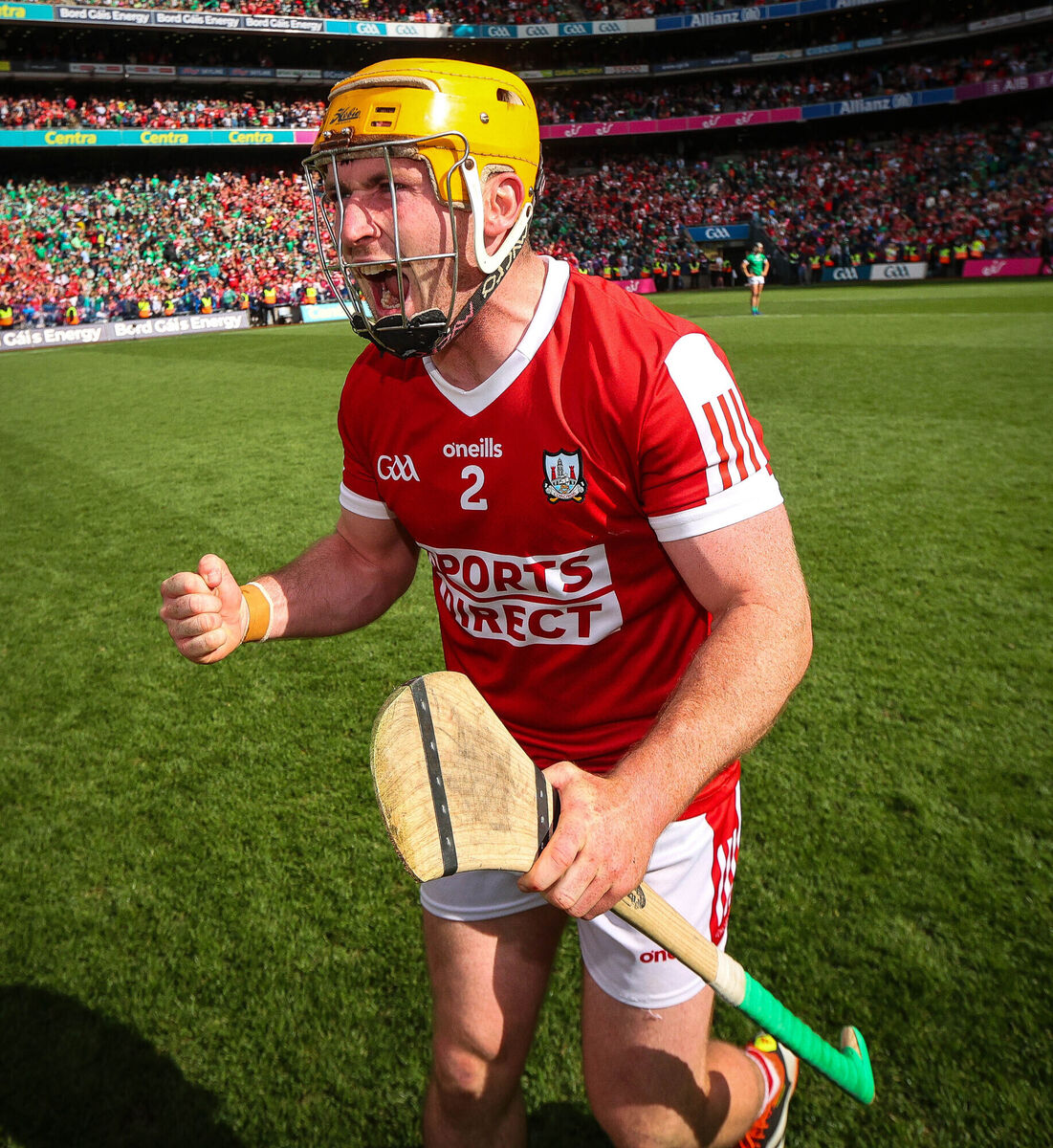 Cork’s Niall O'Leary celebrates after the game 