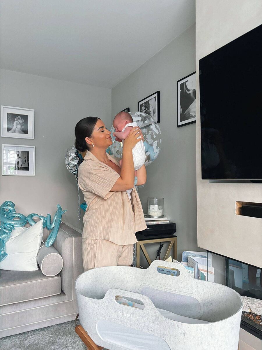 Claudia is loving being a mum.