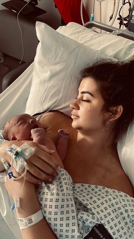 Claudia and baby Romeo. Claudia and baby Romeo.