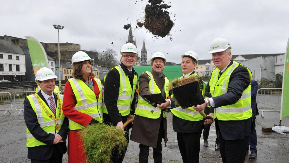 Former taoiseach Enda Kenny ‘turned the sod’ on the €50m Cork Event Centre. The 6,000 seater multi-purpose venue was expected to be completed in 2018. Pic: Daragh Mc Sweeney/Provision Former taoiseach Enda Kenny ‘turned the sod’ on the €50m Cork Event Centre. The 6,000 seater multi-purpose venue was expected to be completed in 2018. Pic: Daragh Mc Sweeney/Provision