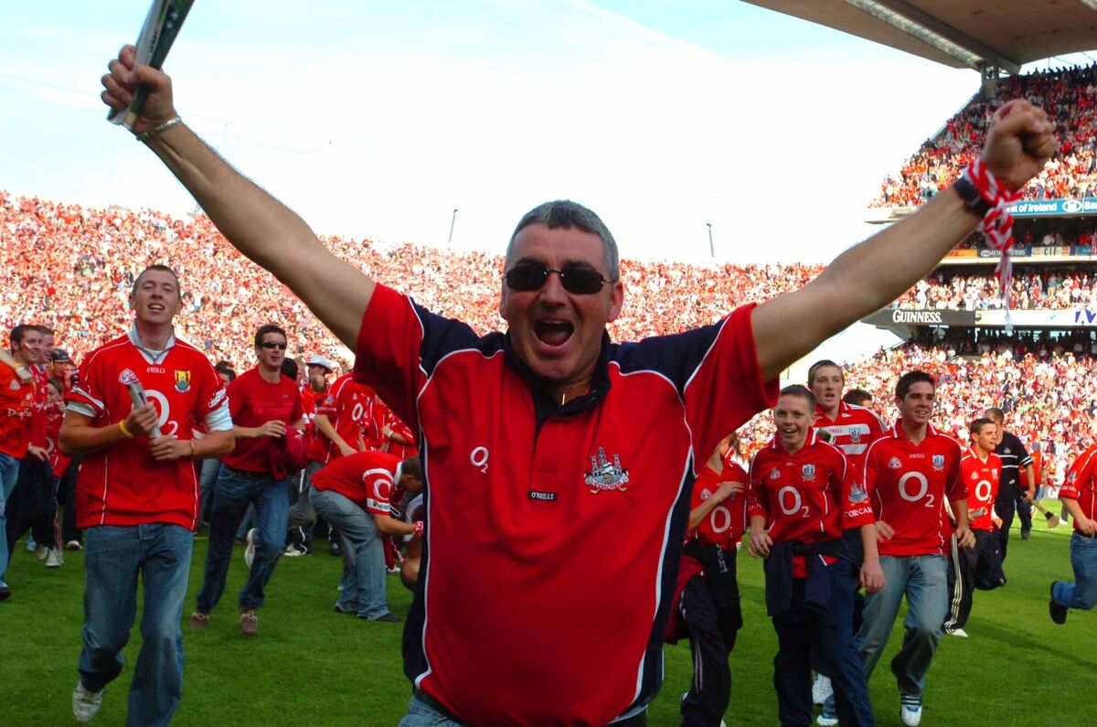 Cork fans celebrate after the Rebels won the All-Ireland hurling title in 2005. Picture; Larry Cummins Cork fans celebrate after the Rebels won the All-Ireland hurling title in 2005. Picture; Larry Cummins