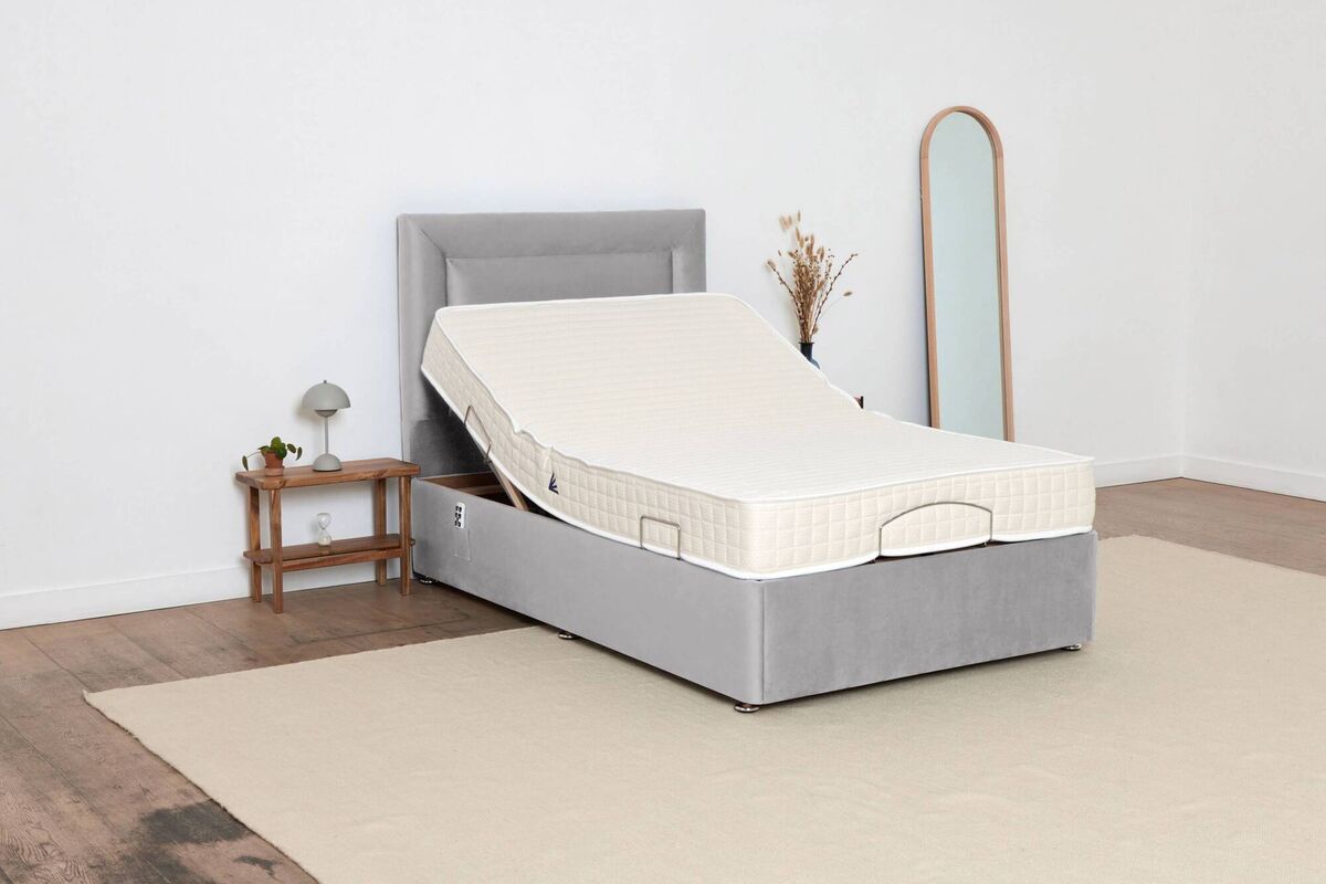 The easy to use handset moves the bed at the touch of a button. The easy to use handset moves the bed at the touch of a button.