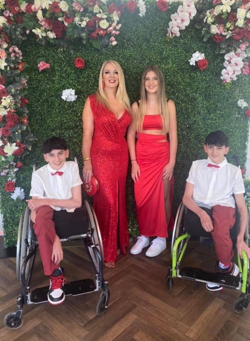  Angie Benhaffaf, with Iman and her boys, Hassan and Hussein.