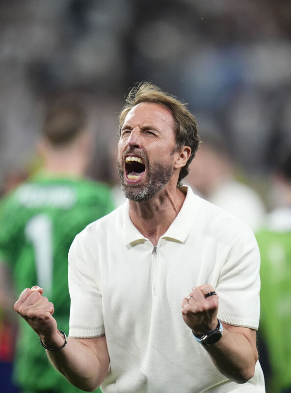 England manager Gareth Southgate celebrates the win after the UEFA Euro 2024 semi-final match at the BVB Stadion Dortmund in Dortmund, Germany. Picture: Nick Potts/PA Wire