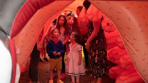 <p>A giant gut at the APC stand  at the Cork Carnival of Science at Fitzgerald Park. See see www.corkcity.ie/en/cork-carnival-of-science/ Picture: Clare Keogh</p>