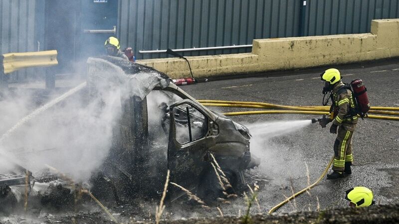 WATCH: Vehicle fire at factory on Cork's Old Mallow Road brought under control