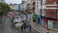 Hundreds take to the streets of Cork for weekly rally in solidarity with Palestine