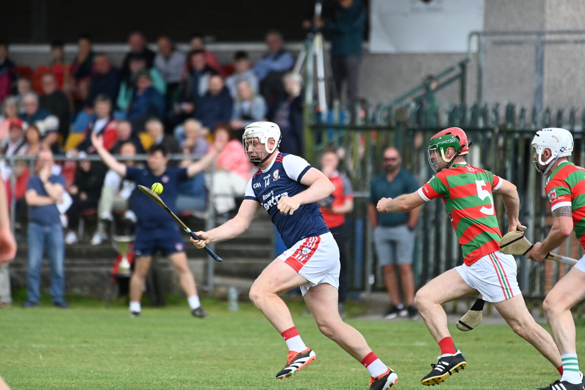 Full forward Padraig O'Leary in action for Watergrasshill vs Tracton in the Red FM Division 5 hurling league final at Mayfield GAA on Saturday. Pic: Larry Cummins 