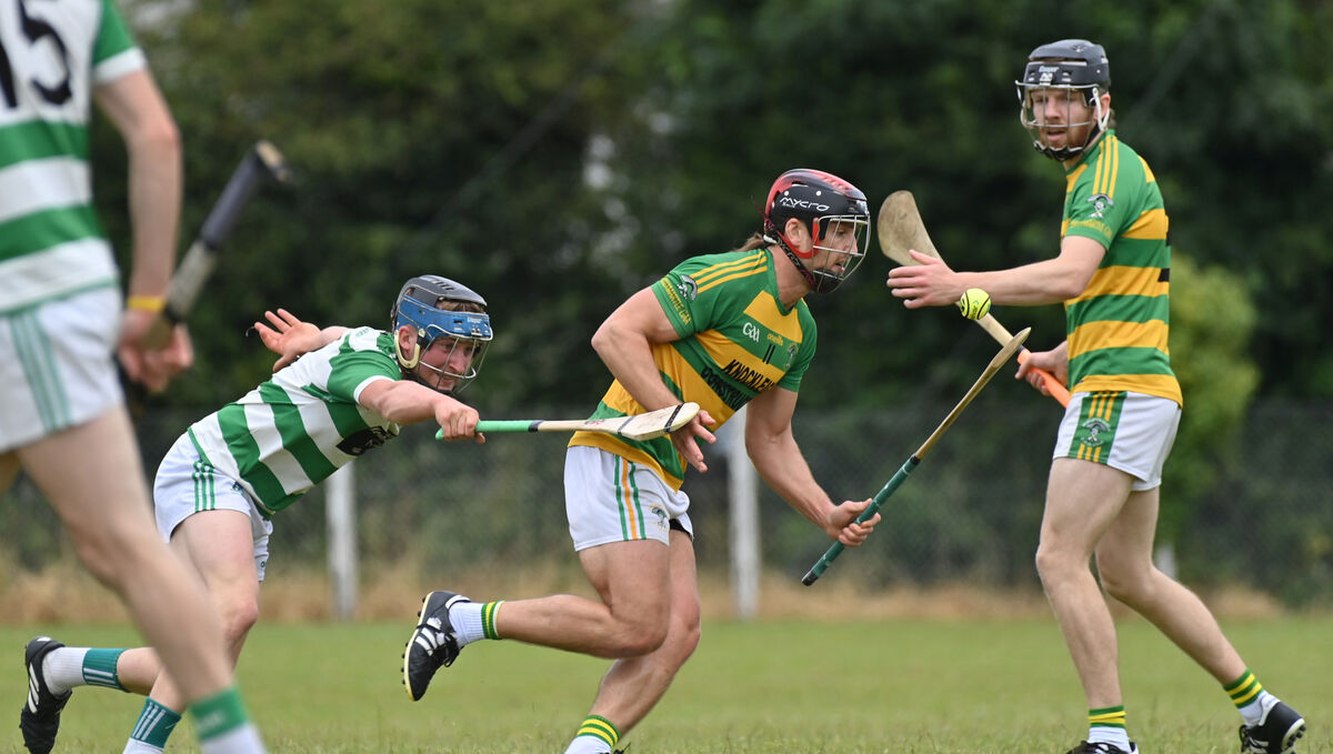  Rickard Cahalane, Ballymartle breaking past Brian McCarthy, Valley Rovers during the RedFm Division 3 hurling league final at Ballygarvan, Cork. Picture Dan Linehan