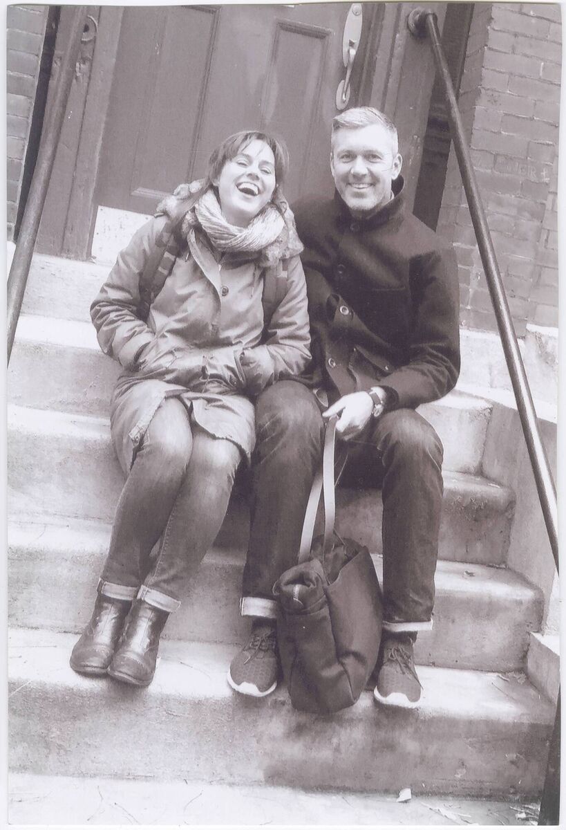 Jill Halfpenny and her former partner who died in 2017. Jill Halfpenny and her former partner who died in 2017.