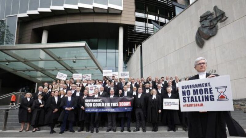 Government urged to engage with criminal law barristers as fresh protests held Government urged to engage with criminal law barristers as fresh protests held